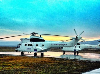 Les hélicoptères de la compagnie Starlite en mission EULEX Kosovo (crédit : Starlite)