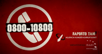 Extrait d'une campagne soutenue par EULEX contre la corruption en juillet 2012 (crédit : EULEX Kosovo)