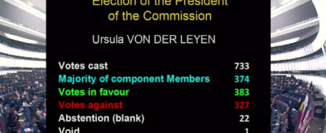 Ursula von der Leyen élue présidente de la Commission européenne 2019-2024. De justesse