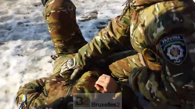 Un des blessés atteint par l'explosion de Kharkiv (extrait video témoin)