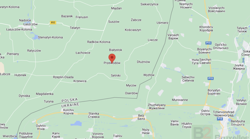 Przewodow est situé à quelque 5 km à vol d'oiseau de la frontière ukrainienne