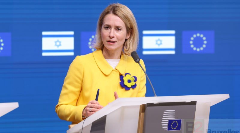 Kaja Kallas, au Conseil d'association UE-Israël du 24 février 2025.